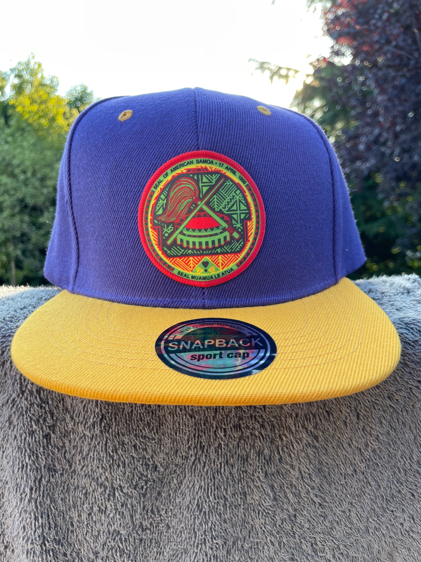 SAMOAN SEAL PURPLE YELLOW SNAP BACK
