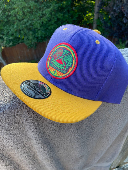 SAMOAN SEAL PURPLE YELLOW SNAP BACK