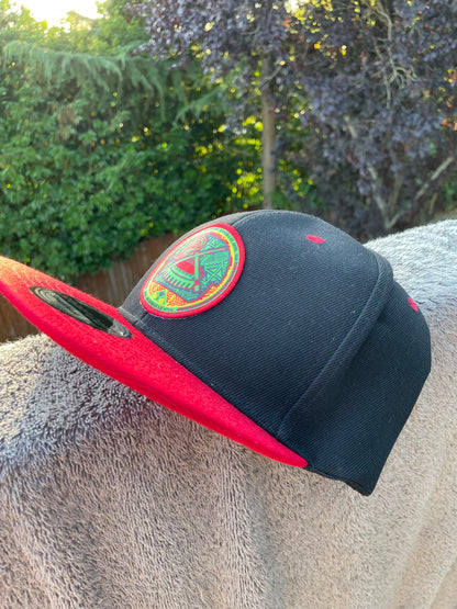 SAMOAN SEAL BLACK RED SNAPBACK